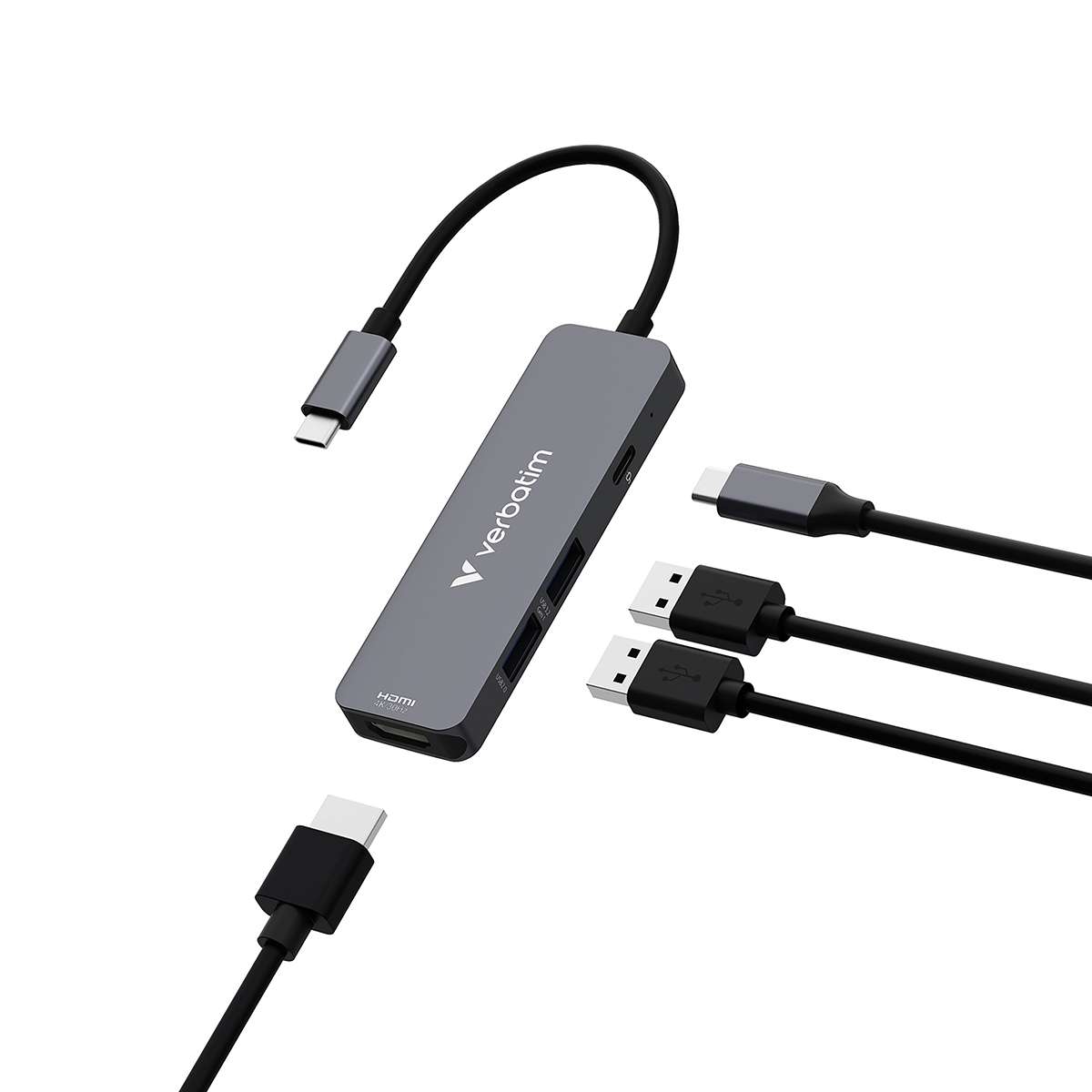 Hub Multipuerto Verbetim USB-C 4 Puertos